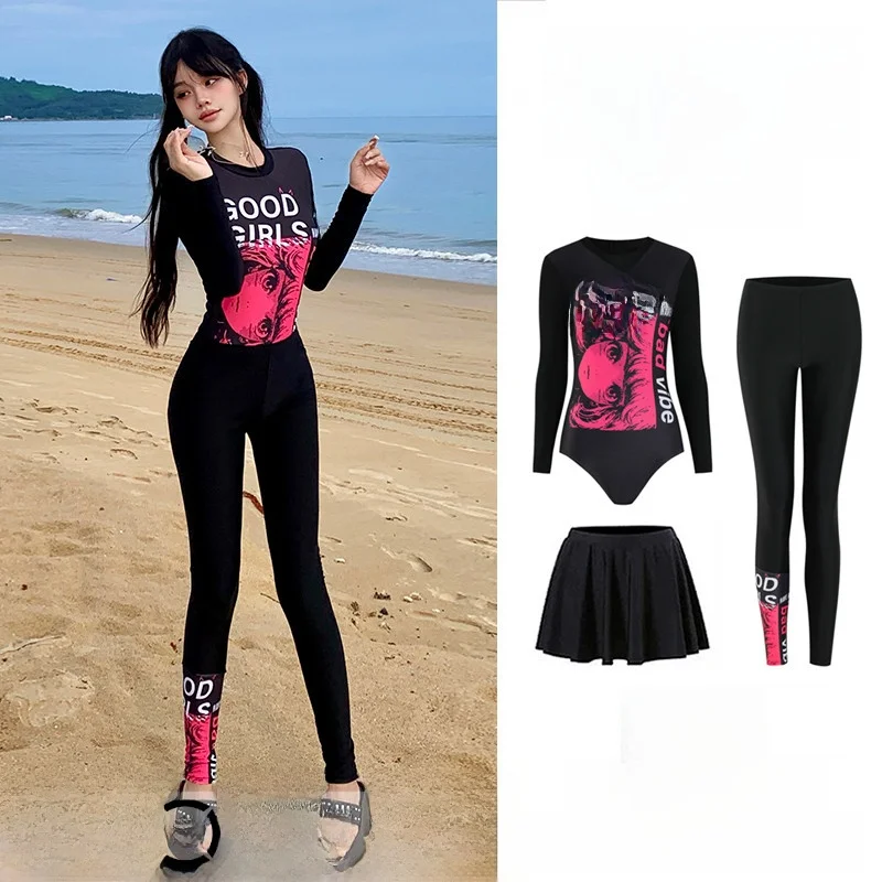 

Женский гидрокостюм с длинными рукавами и брюками для снорклинга и плавания, профессиональная одежда для дайвинга, быстросохнущая, UPF50, дизайн Jellyfi