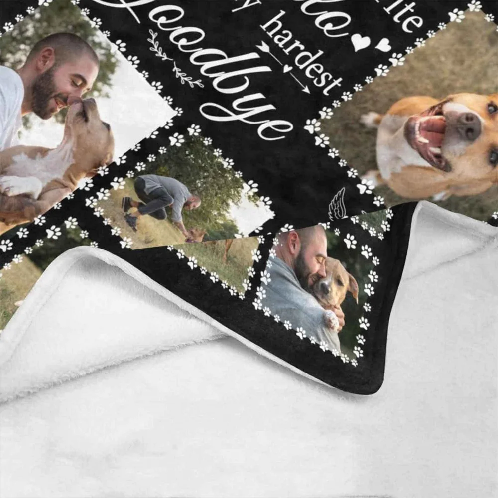 1 قطعة بطانية صور الحيوانات الأليفة الشخصية |   هدايا تذكارية مخصصة للحيوانات الأليفة لخسارة هدايا التعاطف للحيوانات الأليفة لأمي الكلب والأب