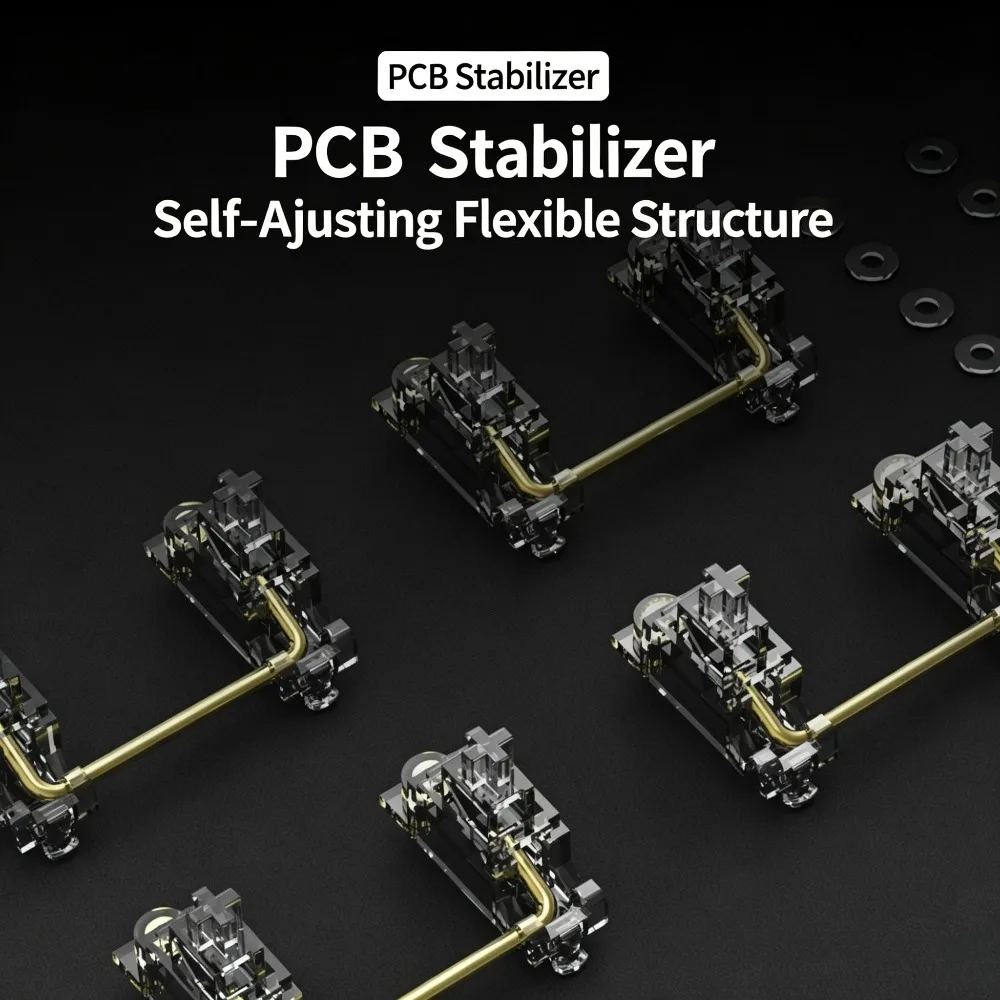 PCB Screw Stabilizer Customized 1.6mm Gold-plated Steel Wire Teflon Tape Wire Gasket Adapt 6.25u/7u Spaces Keyboard Accessories