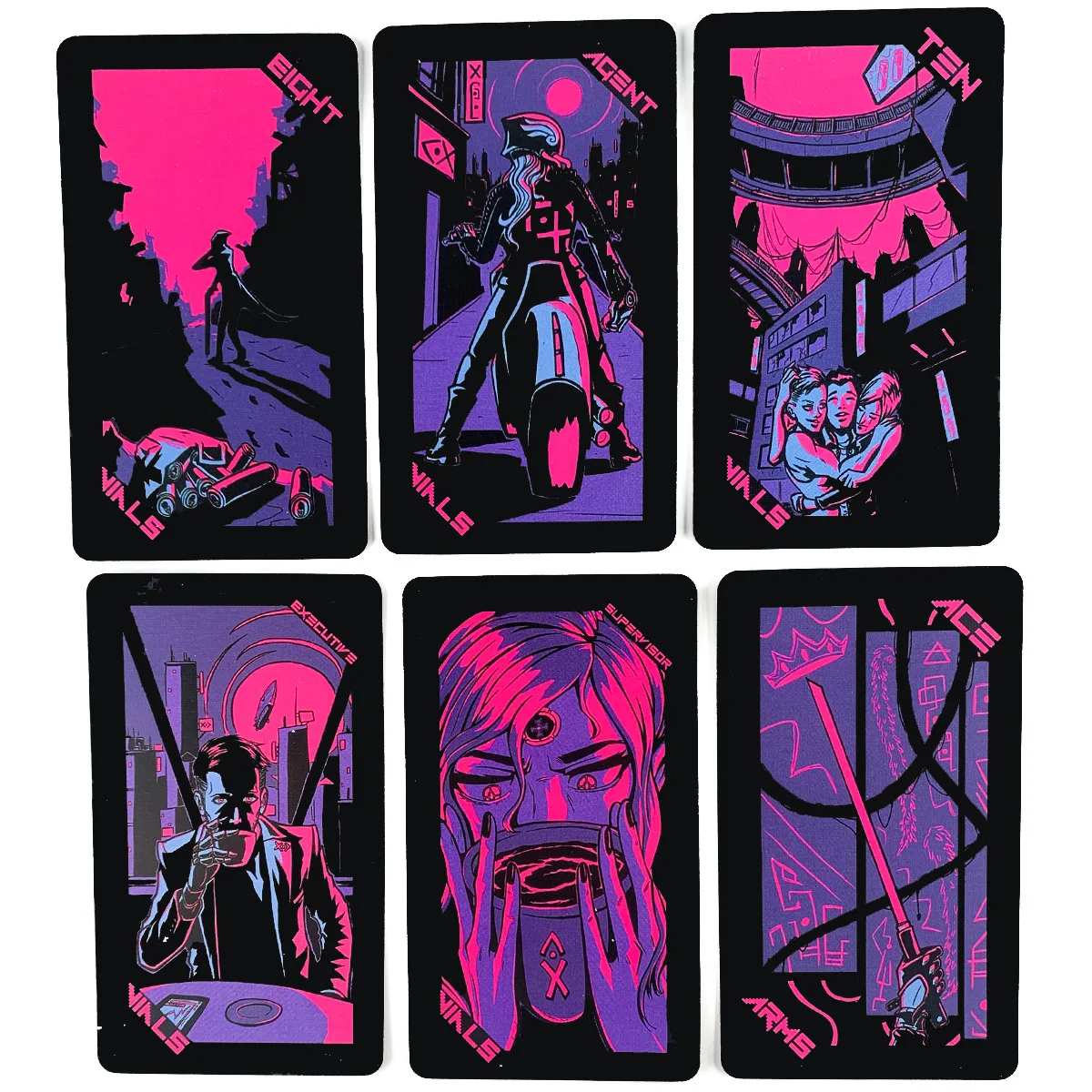 Neon Moon Tarot Deck - Pocket Size with Tuck Box Tarot Cards for Fate Divination Board Game Tarot and A Variety of Tarot Options