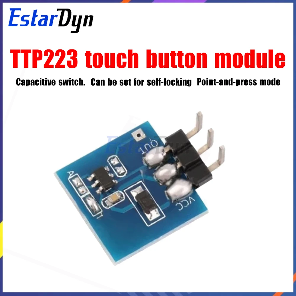 TTP223 Capacitive Touch Sensor Module for ESP32, 3.3V-5.5V Digital Touch Switch Replace Button DIY