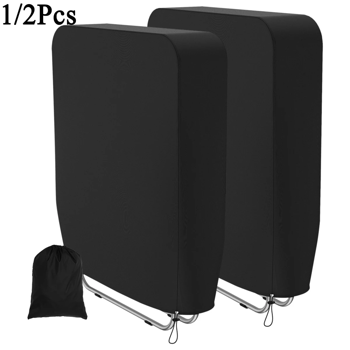 1/2Pcs New Folding Chair Cover Waterproof Anti-UV Sun Lounger Cover Dustproof Garden Reclining Chairs Covers with Storage Bag