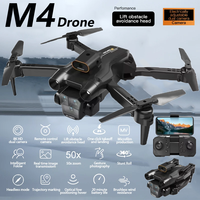 New M4 RC Drone Quadcopter Foldable RC Helicopter WIFI 8K Professinal With Wide Angle Triple HD Camera FPV Height Hold Toy Drone