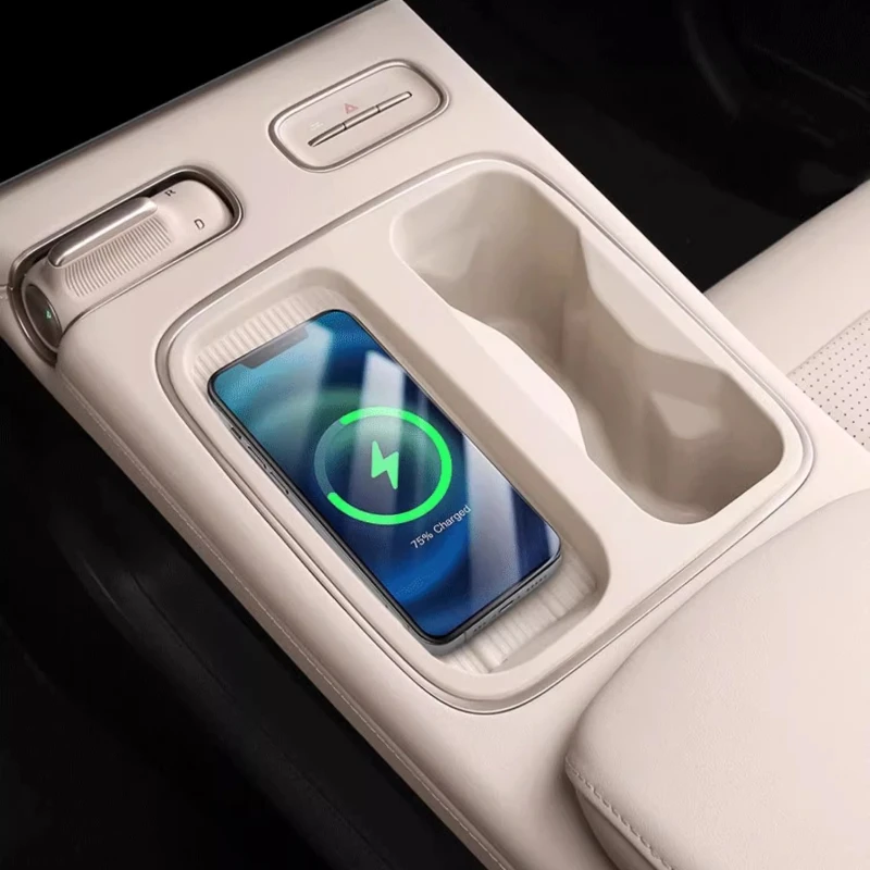 كأس الماء حامل التحكم المركزي شحن لاسلكي بطانة حماية من السيليكون ل NIO ES6 EC6 ET5 ET7 2023-2025 تعديل الملحقات أدوات #3