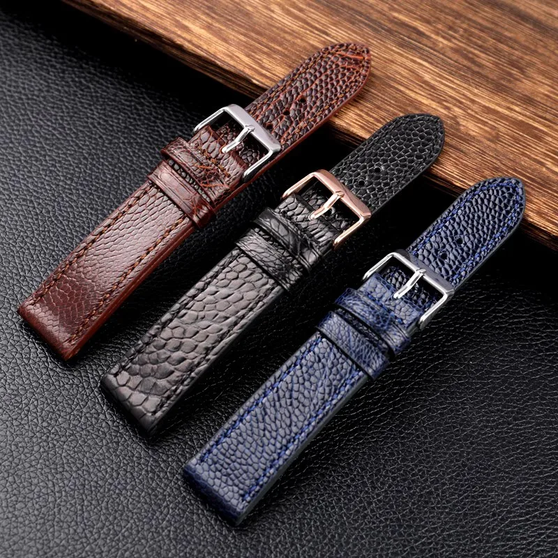 Handmade Ostrich Foot Leather Bracelet 18mm 19mm 20mm 21mm 22mm Personalised Men\'s Watch Accessories Bracelet