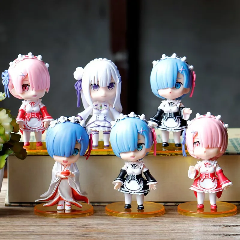 Anime Re:Life In A Different World From Zero kawaii Rem Figure Ram PVC Model Emilia Figurine Hobbies Toys for Birthday Gift