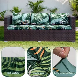 3/6/8Pcs Patio Stretch Bank Kussenhoes Outdoor Kussenhoes Vervangende Terraslipcovers Stoelhoes Zacht