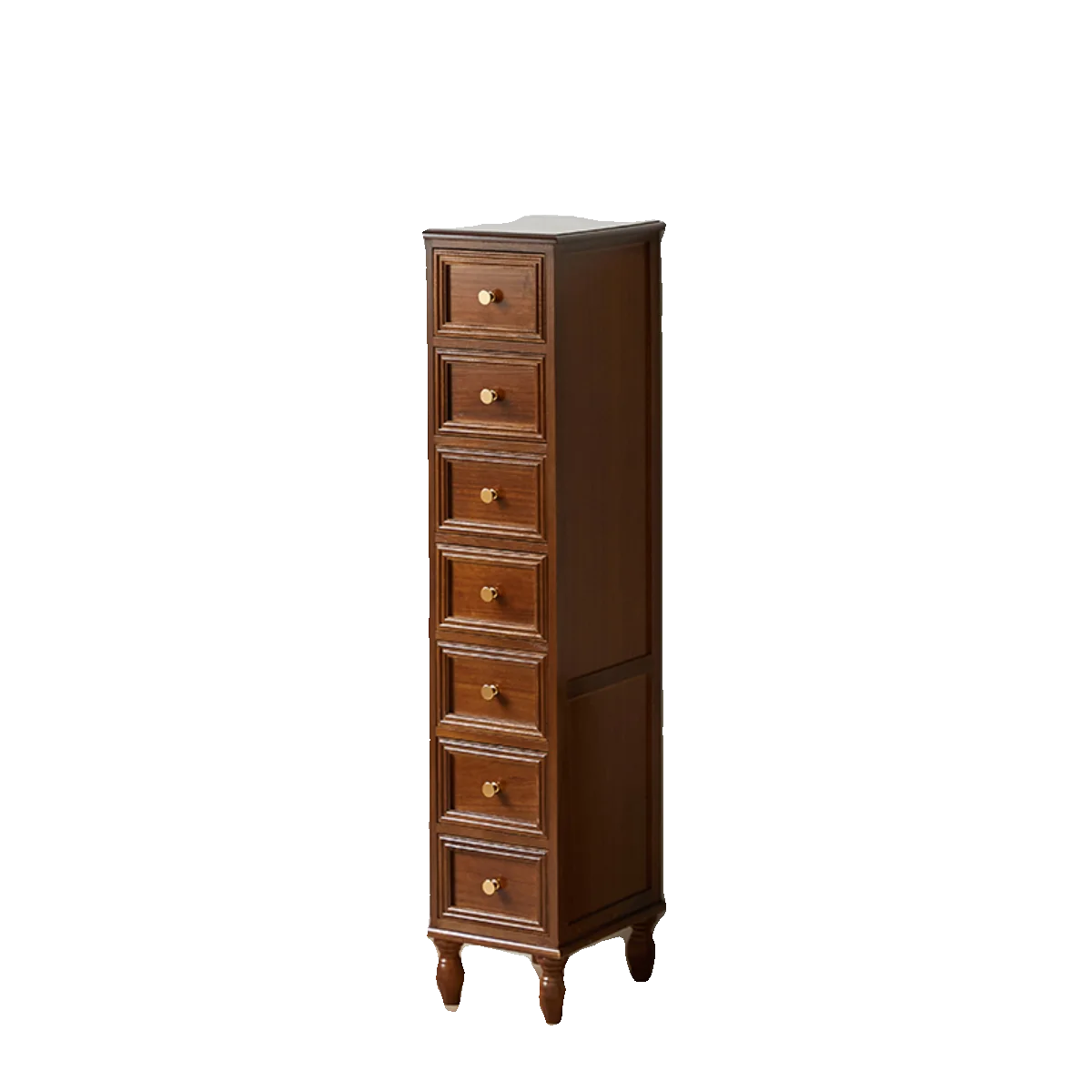 

Thickened solid wood retro chest cabinet, crevice cabinet, simple bedside table, drawer type storage cabinet, narrow side