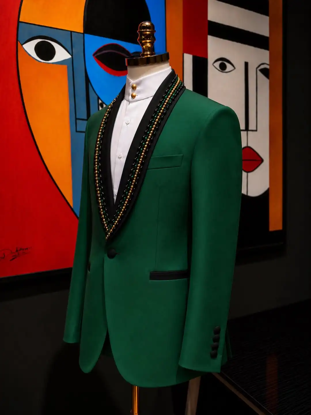 Luxury 2 Pieces Sets Splice Fashion Suits For Men Groom Tuxedos Slim Male Prom Blazer trajes elegante para hombres Customized