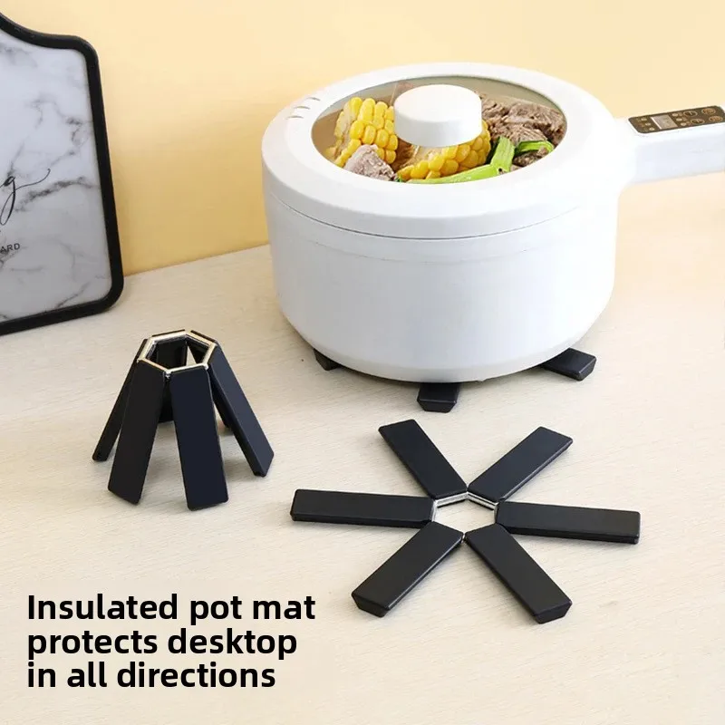 Cuscinetto pieghevole resistente al calore a sei artigli - Resistente alle alte temperature per pentole da cucina in argilla Tavoli da pranzo Ciotole Piatti e piatti