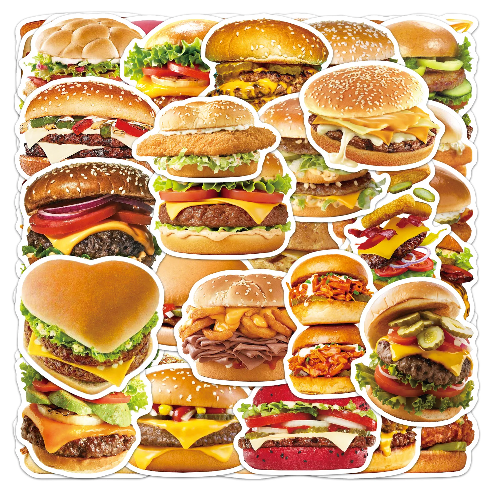 50Pcs Cute Comedy Cartoon Cute Waterproof Sticker Skateboarding Retro Home Decal Sticker