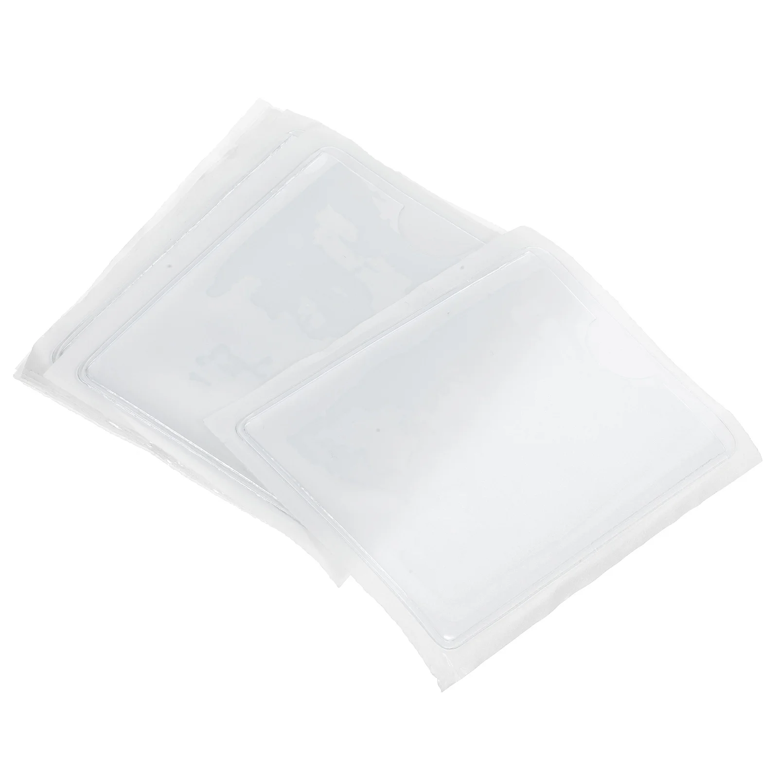 10Pcs Self-Adhesive Label Card Holders Transparent PVC Pockets for Organizing Cards Stickers Nameplates on Notebooks Journals