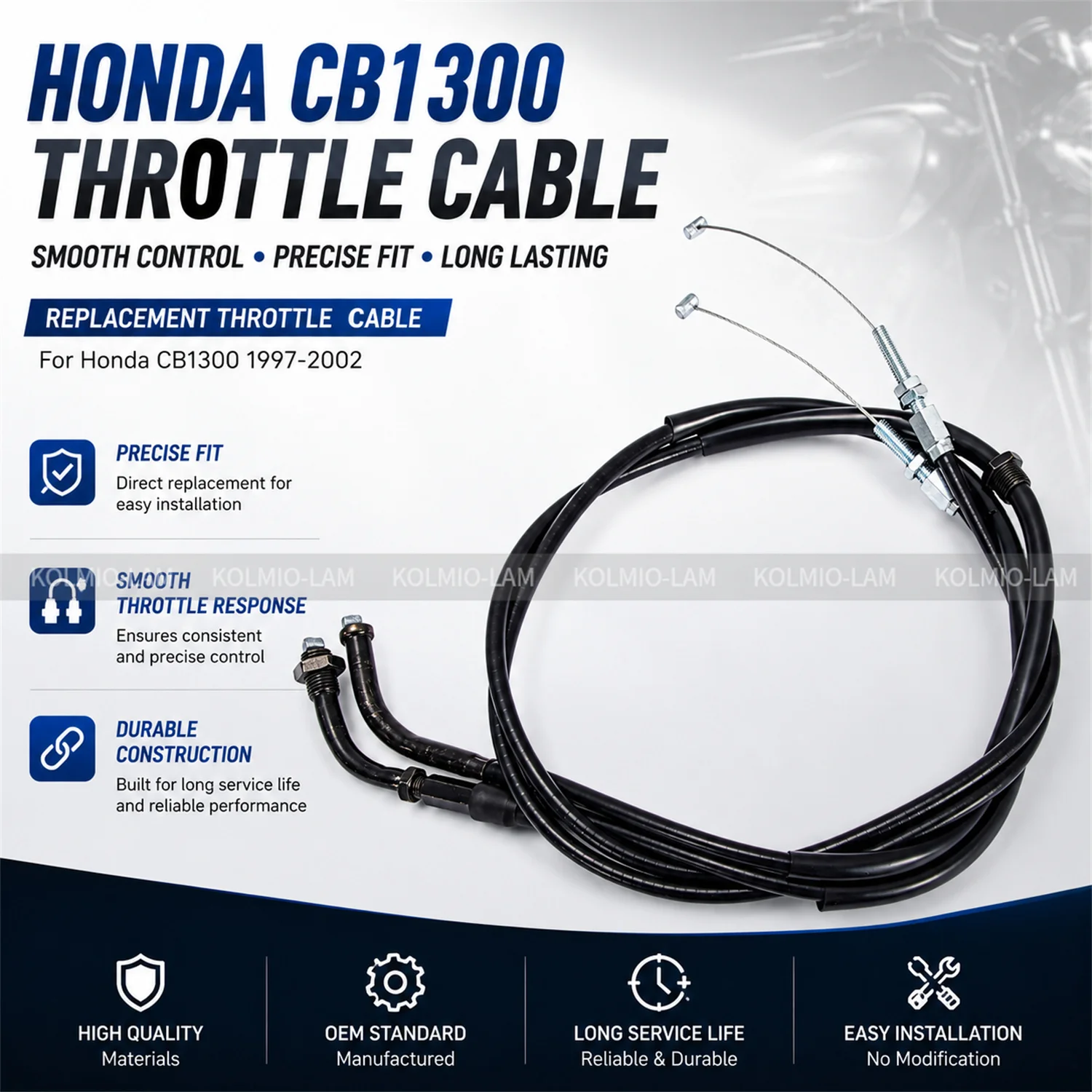 Fit For HONDA CB1300 1997 - 2002 Motorcycle Throttle Wire Cable Line CB1300SF  CB 1300 Super Four 1998 1999 2000 2001