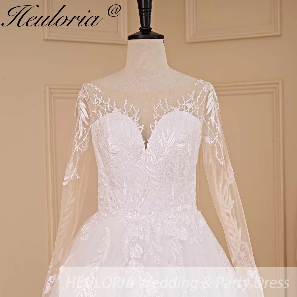 Robe de mariée en dentelle élégante, grande taille, col en V, manches longues, robe éducative pour les patients, ligne A, sexy, dos nu, quoi que ce soit