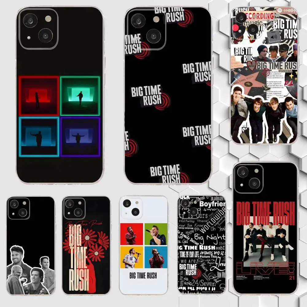 

Music B-Big Time Rush Phone Case For iPhone 16,15,14,13,12,11 Plus,Pro,Max,XR,XS,X,7,8 Plus,SE,Mini Transparent Silicone Soft