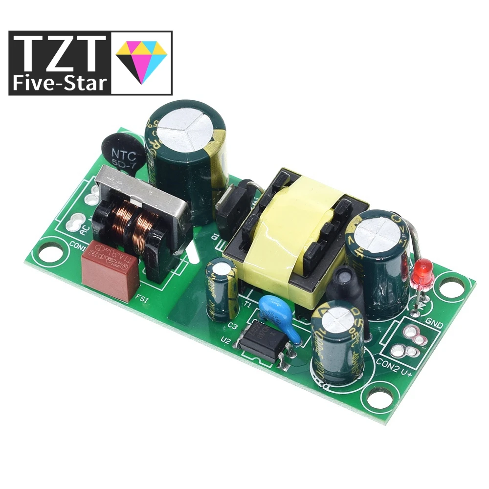 TZT 1/3 قطعة 5 فولت 2A AC-DC تحويل وحدة الطاقة معزولة الطاقة 220 فولت إلى 5 فولت التبديل تنحى محول فرق الجهد العارية لوحة دوائر كهربائية 5V2A