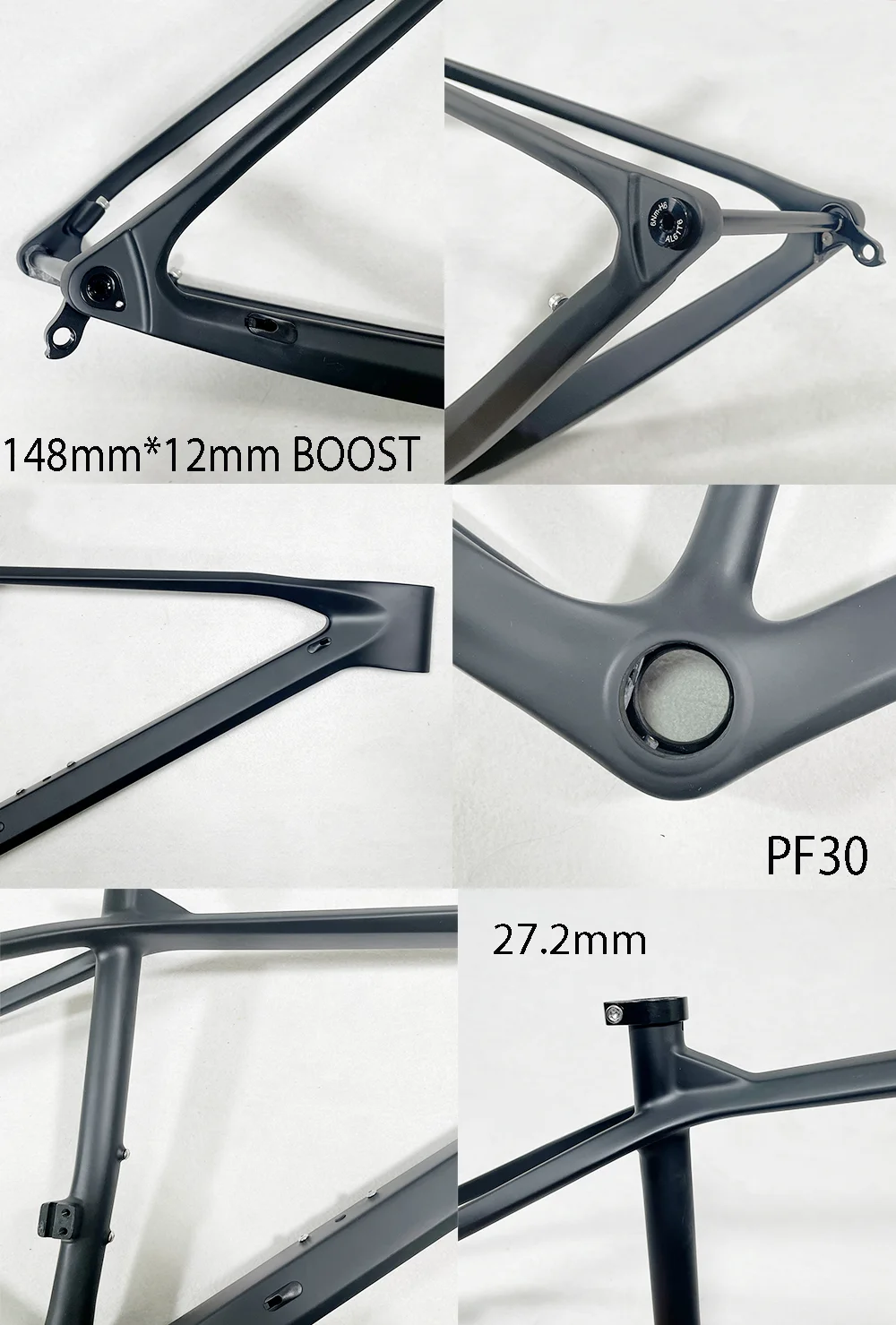 THRUST 2024 full carbon fiber boost frame mtb Outdoor Mountain bike accessories PF30 Frame 148*12 Maximum tire 2.35 hardtail mtb