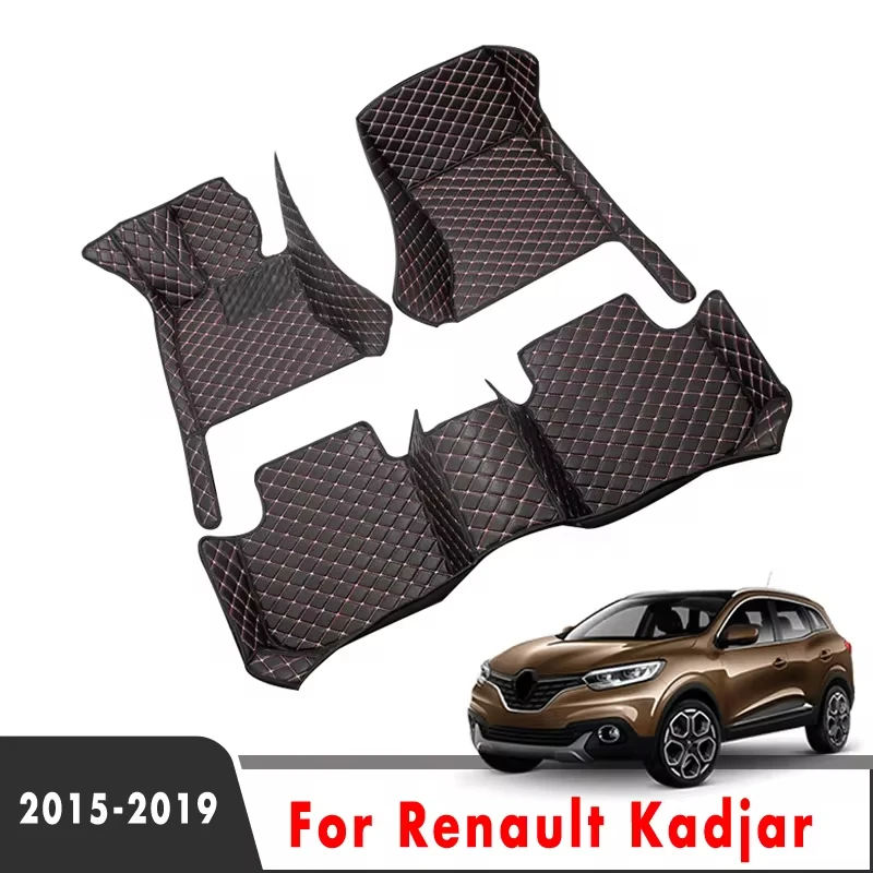 Car Floor Mats For Renault Kadjar 2019 2018 2017 2016 2015 Waterproof Protective Pad Car Matt Tapetes Automovil Car Accessories