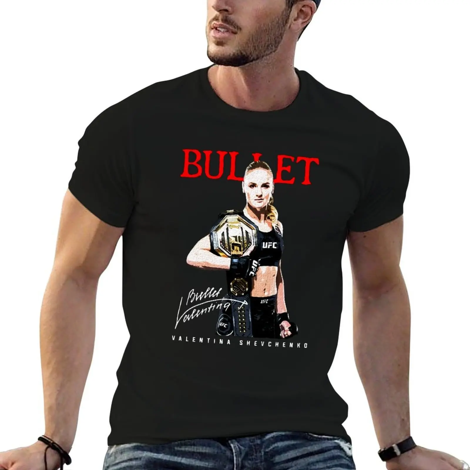 

Valentina Shevchenko Kickboxing Classic Tshirt T-Shirt t shirts with prints black cotton t-shirt plain for man package T-Shirt