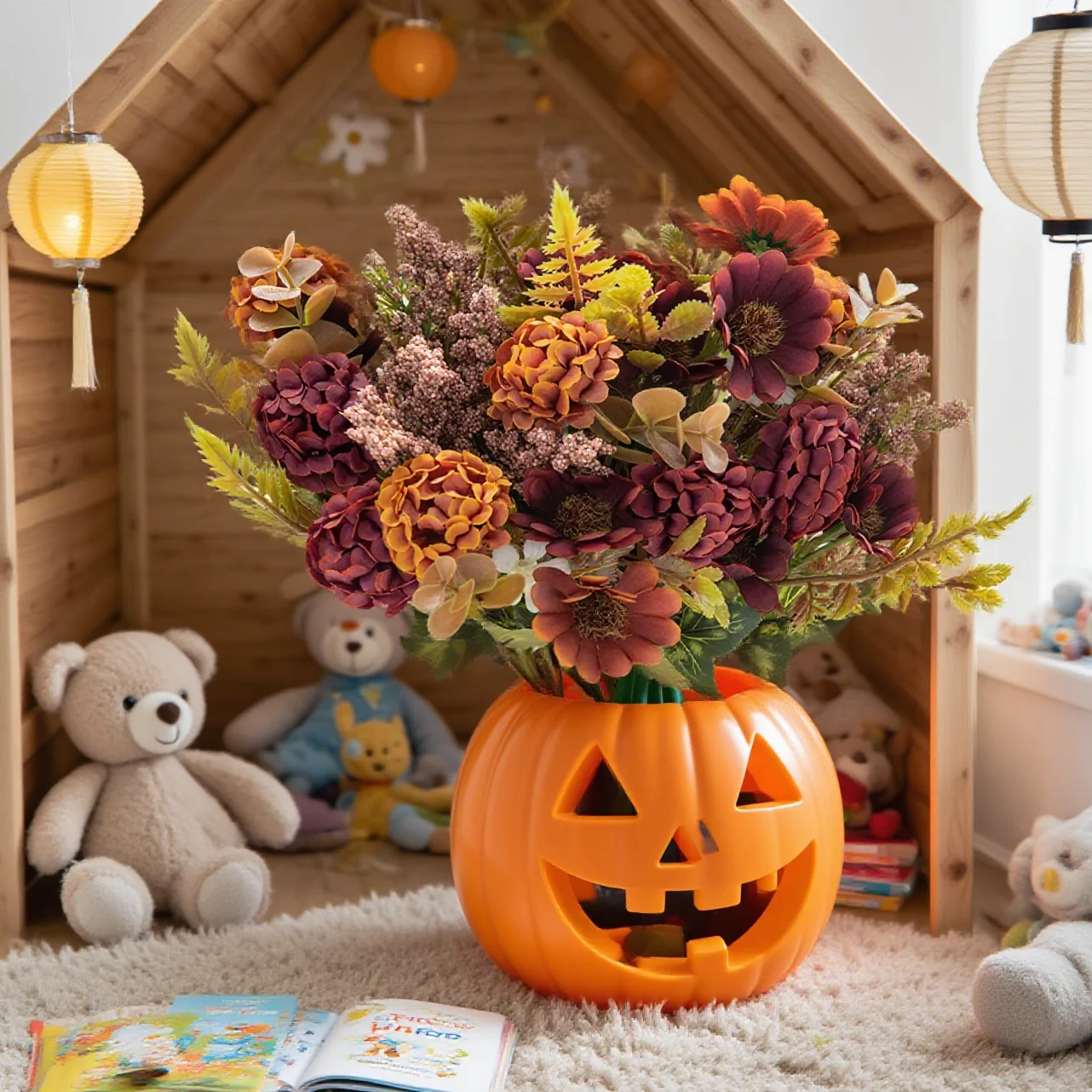 3 Stück Künstliche Blumen Seiden-Chrysanthemen Brautsträuße Hochzeit Outdoor Garten Zuhause Vasen Tisch Herbstdekoration Geschenkzubehör – Detail 1
