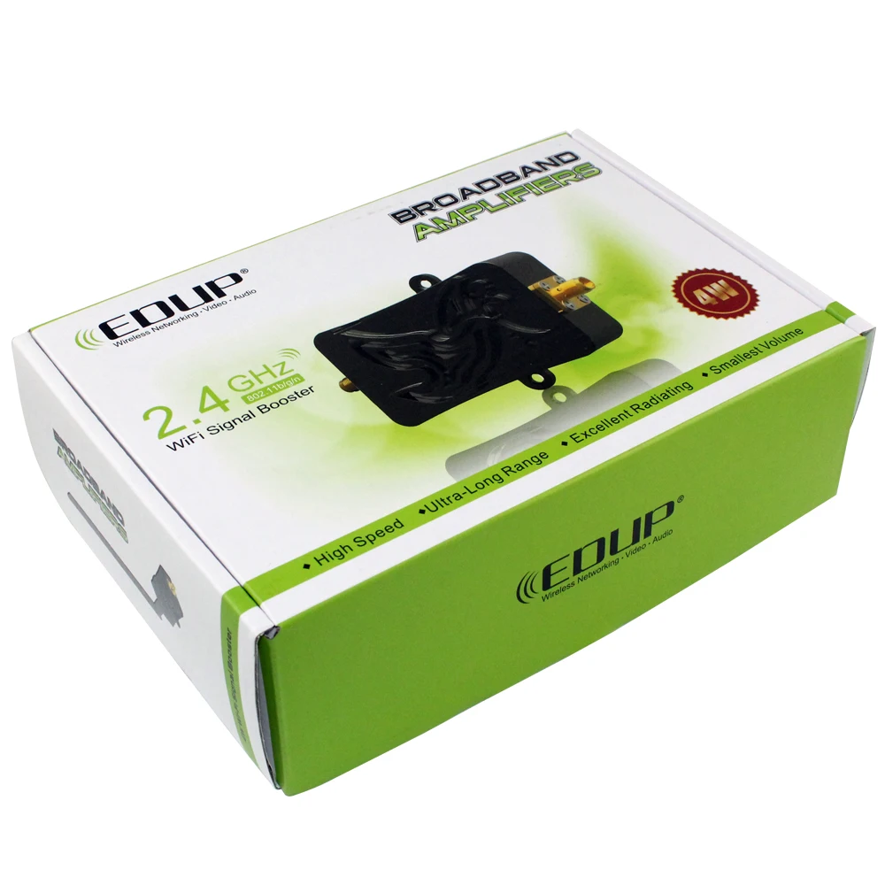 EDUP AB051 10W 2.4GHz信号ブースター 大範囲WLANカバレッジ 40dBm 802.11b/g/n 高線形増幅 安定した伝送速度