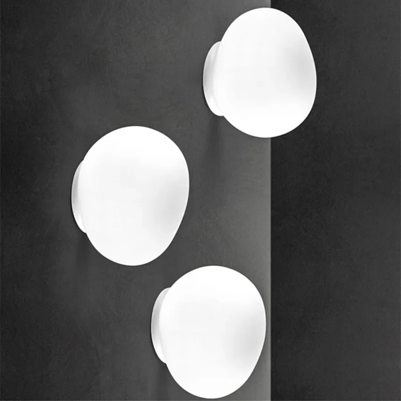 23/32/45Italian Designer Egg Shaped E27 Wall  Lamp Glass Wall Sconce Light Including Light Bulbs