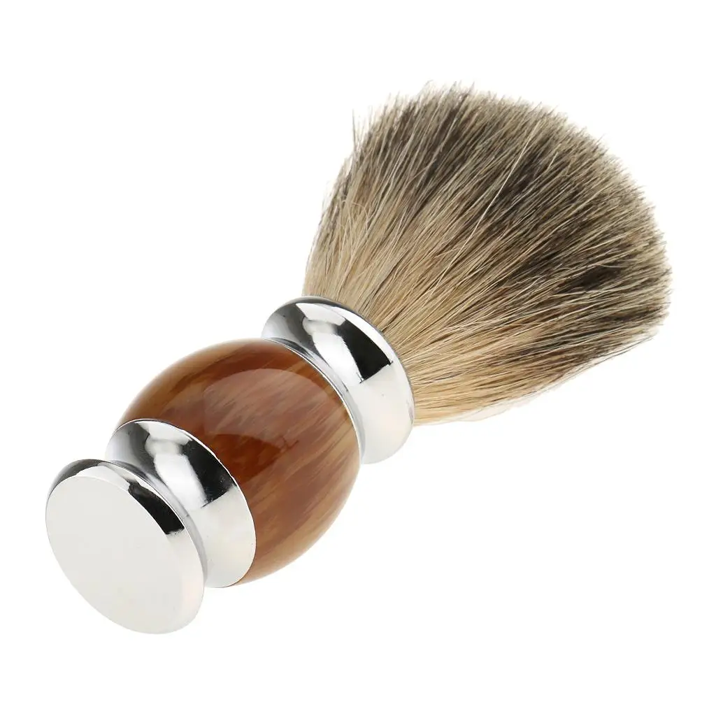 Brocha de afeitar duradera para salón, herramienta de cepillo de afeitar con mango largo para hombre