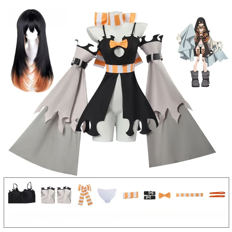 Anime Gachi Akuta Amo Cosplay Costume uniforme tenues GachiAkuta Amo Cosplay perruque
