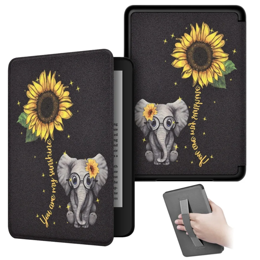 

with Hand Support e-Reader Case Auto Sleep/Wake PU Leather Folio Cover for Kindle Paperwhite 2024 7 inch (12th Gen)/Colorsoft