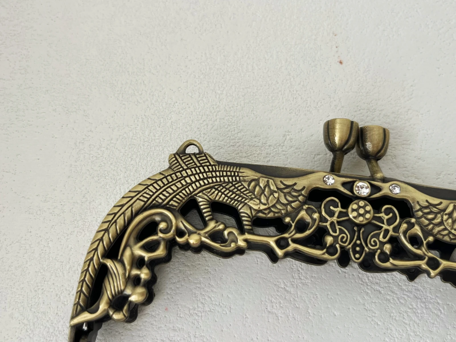 1 sztuki Hurtowy rozmiar 4 3/4 cala 12 cm Vintage Fancy Zinc Alloy Emboss Sew On Coin Bag Purse Pouch Frame Hardware Anti Bronze — zdjęcie 3