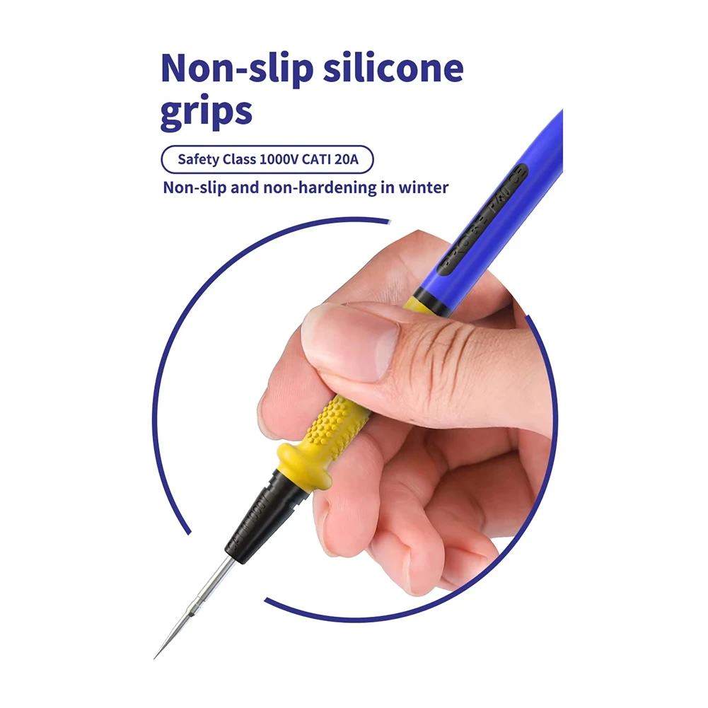 B60A P40 Stainless Steel Lead WIRE Heat Proof Anti Freezing High Precision Steel Needle Probe Accurate Measurement Tool