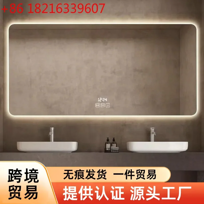 TAO LED smart bathroom mirror project square defogging frameless mirror