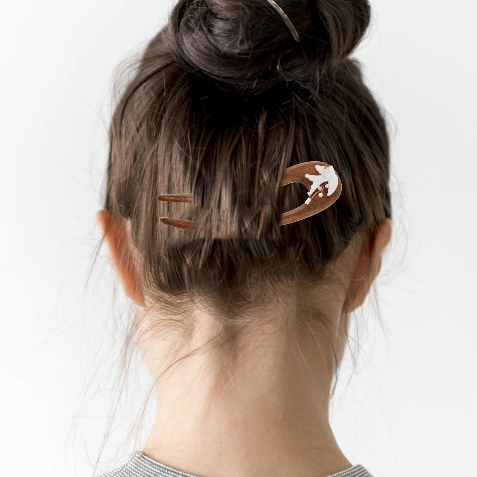 

Wooden Hairpin U Shaped Accessories for Styling Elegant Decorative Sticks Double Strand Vintage Chinese Hair Chopsticks