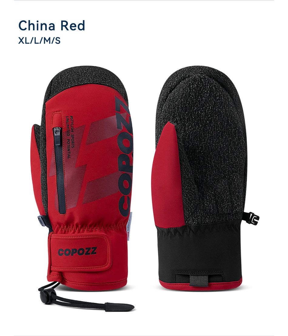 COPOZZ Kevlar verdickte Skihandschuhe Winter Männer Frauen 3M Thinsulate Thermo-Snowboard-Handschuhe wasserdichte warme Fäustlinge Skihandschuhe – Detail 15