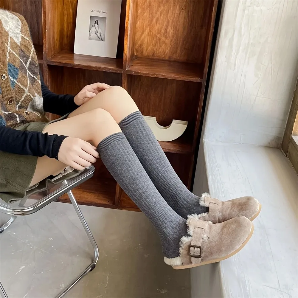 1/3 Paar Damen-Sommer-Socken, einfarbig, lange Röhrensocken, modischer College-Stil, schweißabsorbierend, atmungsaktiv, bequem, lässig – Detail 10