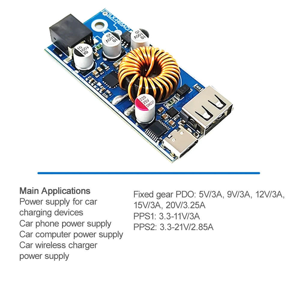 DC-DC Power Buck Module USB Buck Converter 12-96V to 5V QC2.0 QC3.0 Charging Module Power Supply Voltage Regulator