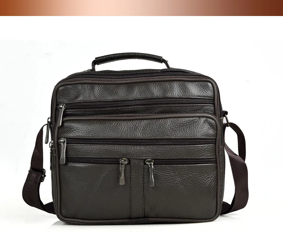 Neuankömmling Männer Umhängetasche Herren Echt leder Umhängetasche Junge Kaffee mittelgroße Handtaschen Tasche natürliche Haut Männer Aktentasche – Detail 30