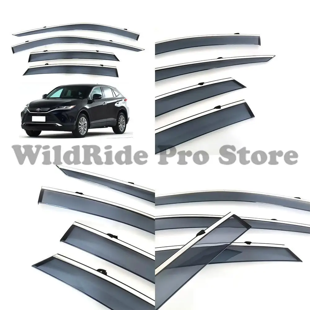 

1 комплект козырьков от дождя для Toyota Harrier Venza 2021 2024, молдинги дефлекторов окон от дождя