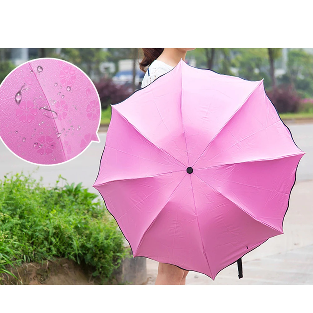 

Compact 8 Umbrella Waterproof Drying Thick UV Protection Umbrella Rain Patterned Travel Folding