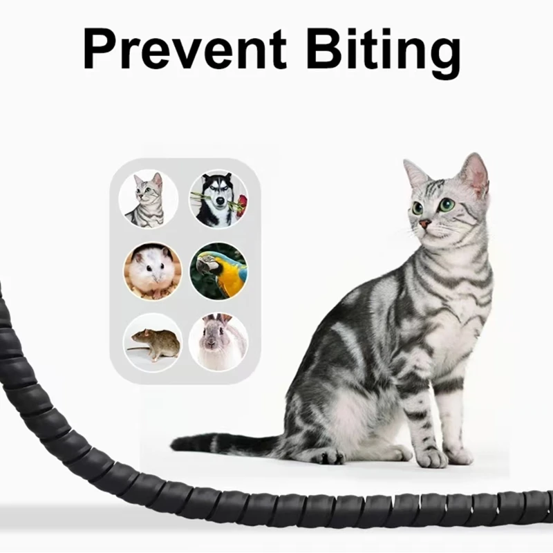 10M 10mm Spiral Winding Tube, Wire Organizer Cable Protection Sleeve, Computer Cable Protector