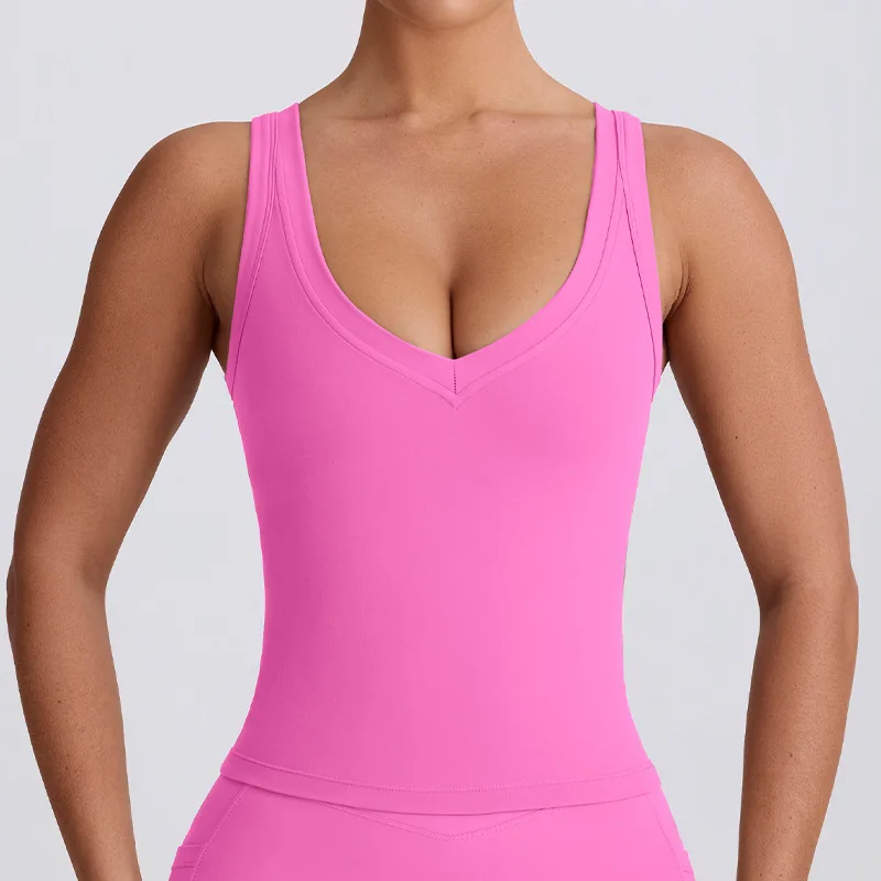 Breathable Back-Support Sports Bra – EU/US Style Strappy Tank Top for Yoga, Outdoor & High-Impact Workouts, Women’s Fit
