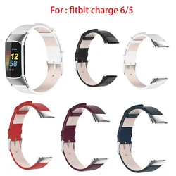 Deri saat kayışı Fitbit şarj için 5/6 yedek bileklik kadın erkek kayış için Fitbit şarj 6 Watchband akıllı aksesuarla