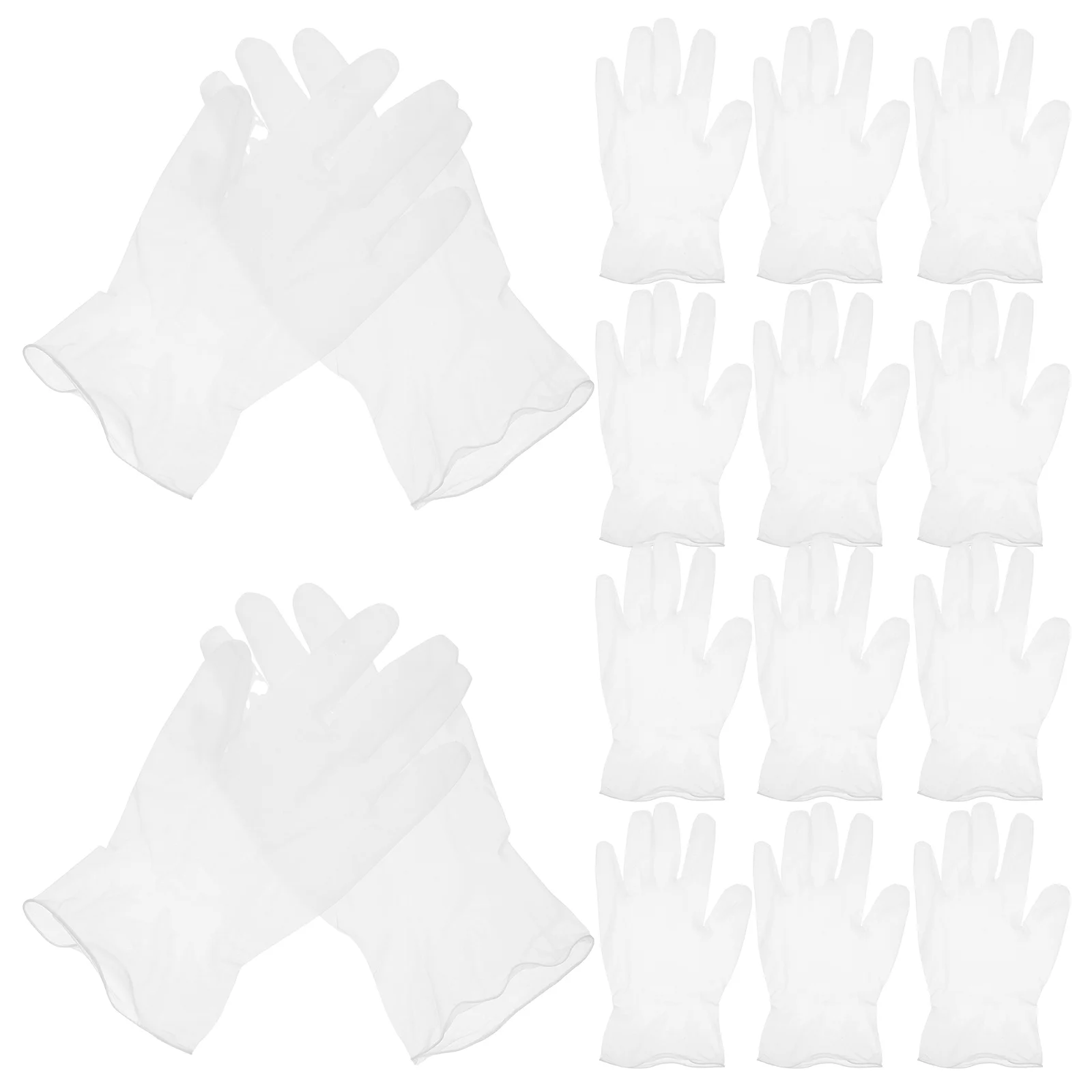 

100 Pcs Oil Resistant Gloves Food PVC Large Disposable BBQ Party Housework Gloves Multipurpose Food Safe