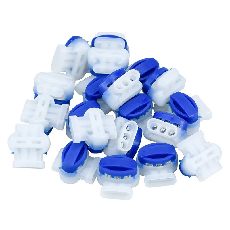 

ABRW-100Pcs Waterproof Cable Wire Connectors For Garden Auto Lawn Mower 3 Pore Terminal Blocks Robotic Lawnmower Connectors