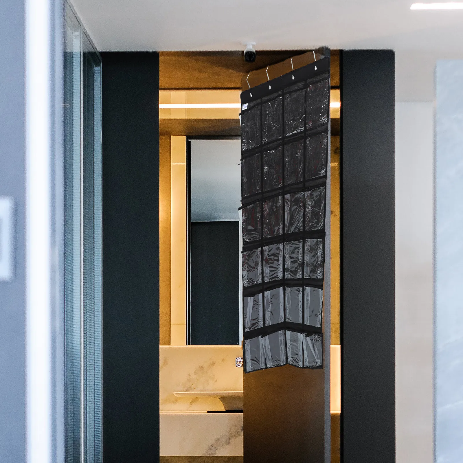 

1 шт. Многофункциональный подвесной органайзер из нетканого материала премиум-класса с 24 отделениями для хранения обуви и аксессуаров на стену, дверь, в спальню