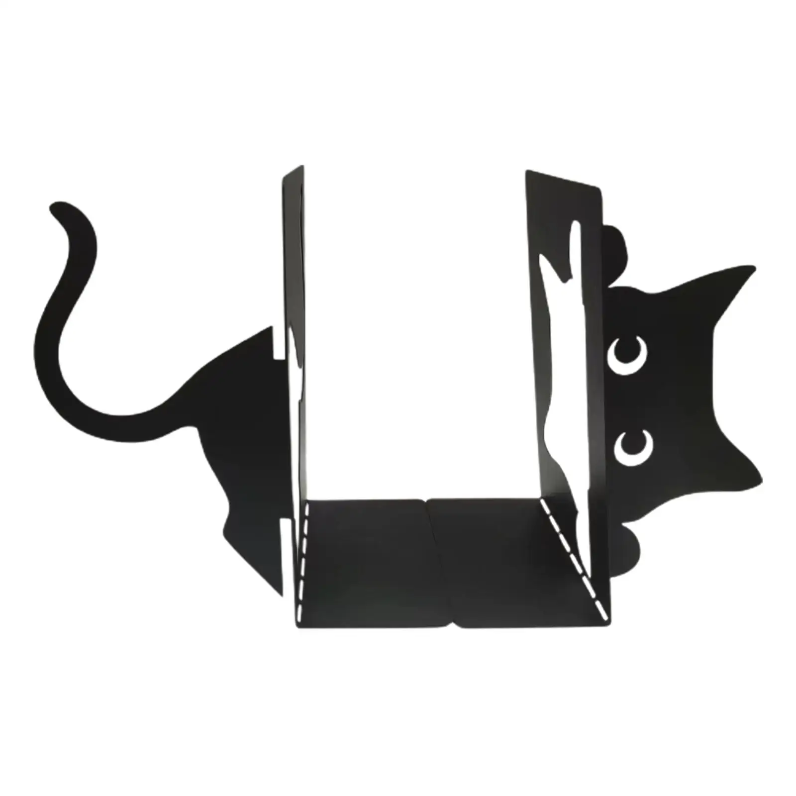 

Cat Bookends Black Cat Nonskid Cat Lover Gift Book Stand Book Organizer Ornament Decor for Shelves Table Living Room Office Home