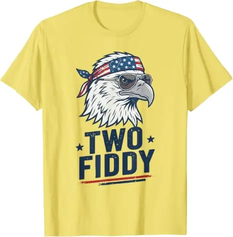 Two Fiddy America T-Shirt zum 250. Geburtstag, Y2k, 4. Juli, Two Fiddy George Washington Grafik-Outfit, USA-Flagge, patriotisches Adler-T-Shirt – Detail 16