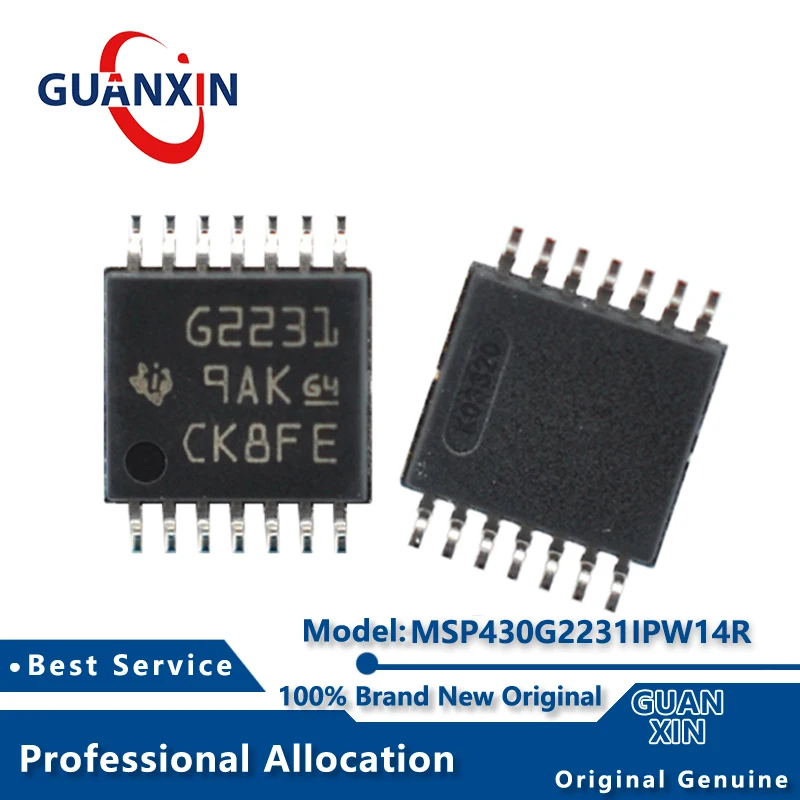 

100% New electronics MSP430G2231IPW14R MSP430G2231IPW14 TSSOP-14 Marking G2231 MSP430G2231