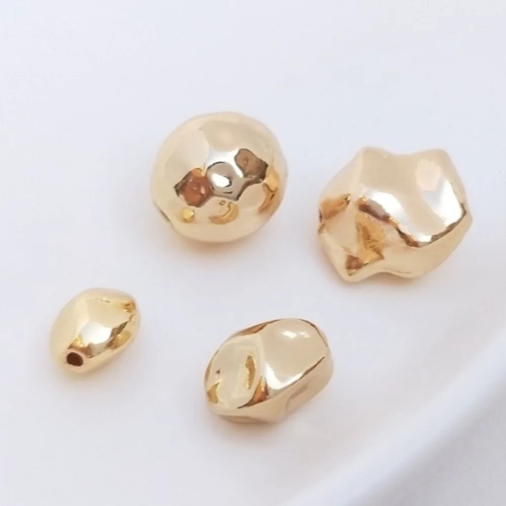 

Медь 14 К Золото Цвет Камень Свободные Бусины Специальной Формы Рисовые Бусины Ручной Работы DIY Браслеты Серьги Ювелирные Изделия Бусины