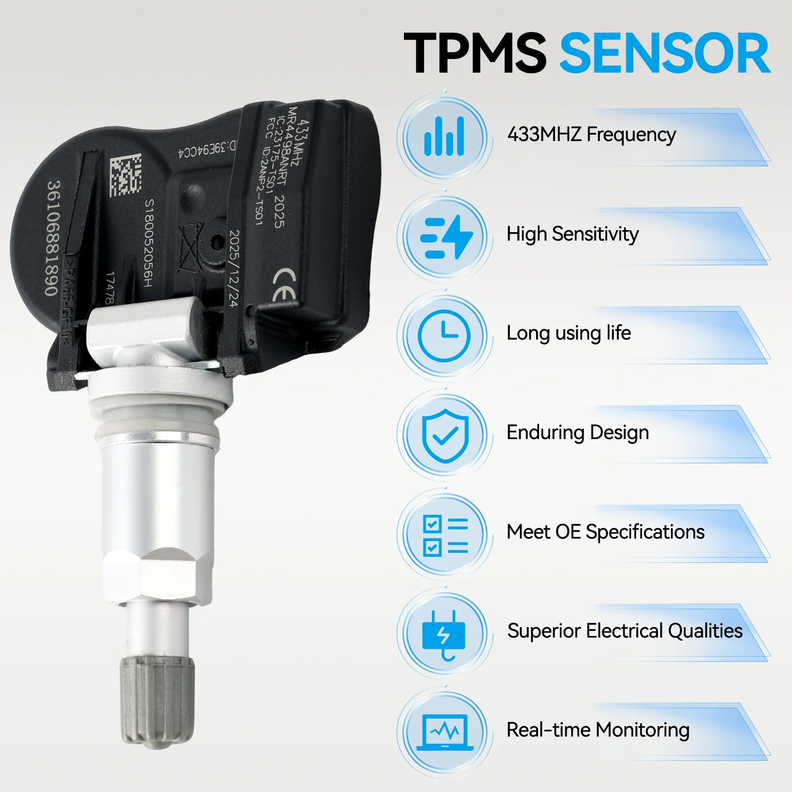 

36106881890 TPMS Tyre Pressure Sensors For BMW 1 2 3 4 series F20 F21 F22 F23 F30 F32 F34 F35 F36 X1 2 5 6 F48 F49 F15 F16 F55